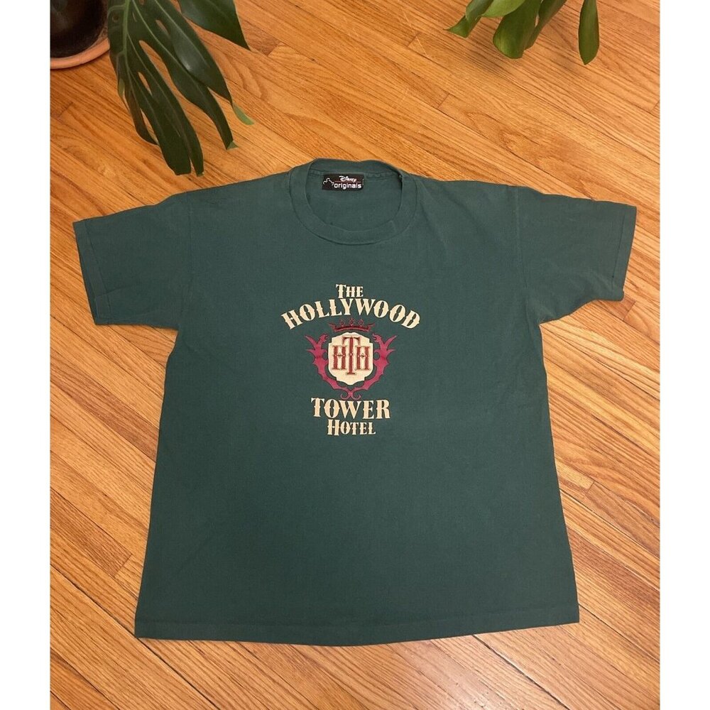Vintage 90s Large Disney Hollywood Tower Hotel Single Stitch T-Shirt